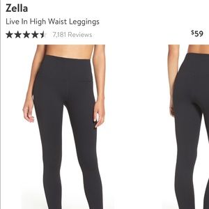 Zella High Waist Live In Leggings in Black Small